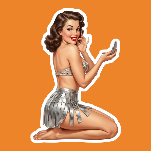 Pin Up Girl 15 - Stickers - Digital File Digital My Custom Designs PNG
