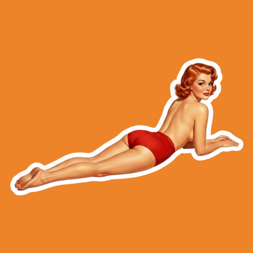 Pin Up Girl 17 - Stickers - Digital File Digital My Custom Designs PNG