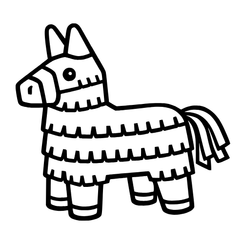 Piñata Outline Sketch - Digital File - XCS Friendly Digital My Custom Designs PDF