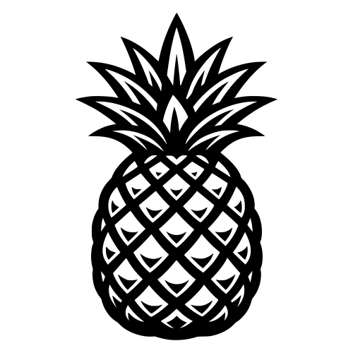 Pineapple Outline - Digital File - XCS Friendly Digital My Custom Designs PDF