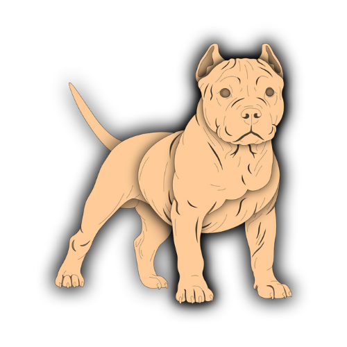 Pitbull - Layered Animal Designs - Digital File Digital My Custom Designs SVG