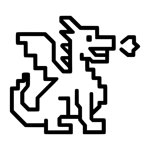Pixel Dragon - Digital File - XCS Friendly Digital My Custom Designs PDF