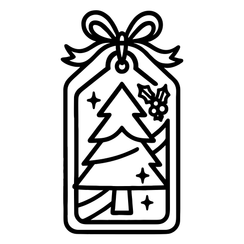 Gift Tag with Tree - Digital File - XCS Friendly Digital My Custom Designs PDF