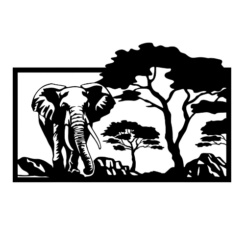 Elephant Trees - Wall / Home Decor - Digital File Digital My Custom Designs ZIP File