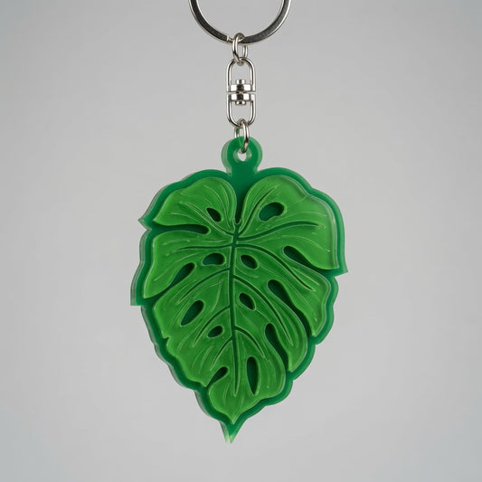 Plant Leaf Keychain 2 Layer Design - Digital File - SVG - Layered Designs