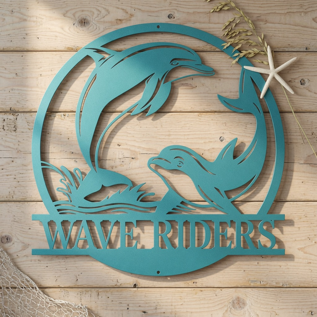 Playful Dolphins - Custom Wall / Home Decor - Digital File - ZIP File - Digital
