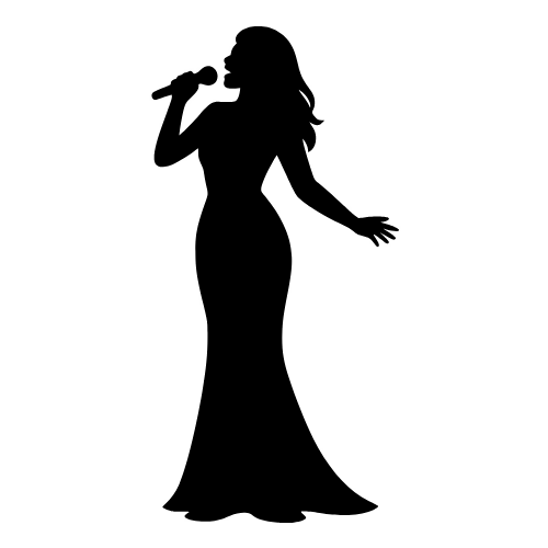 Singer Silhouette - Vector Graphics - Digital File Digital My Custom Designs PDF