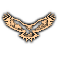 Eagle - Wilderness - Layered Nature Design - Digital File Digital My Custom Designs SVG
