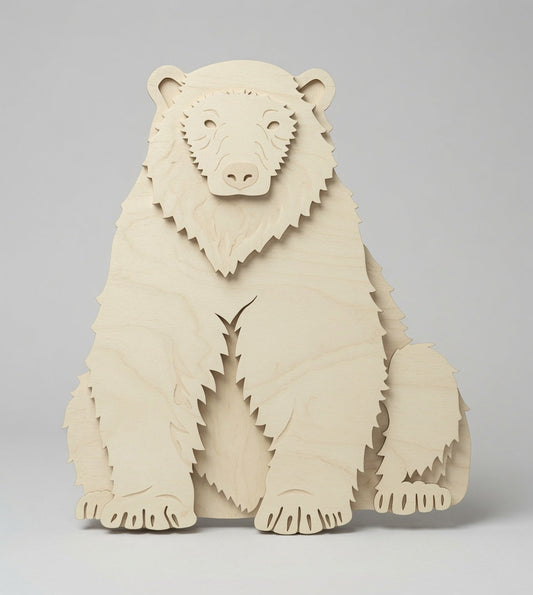 Polar Bear - Animals - Layered Animal Designs - Digital File - SVG - Digital
