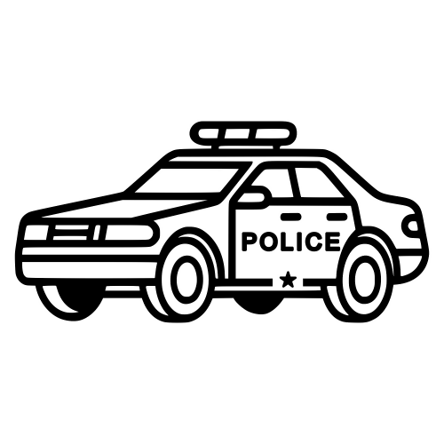 Police Cruiser Car - Digital File - XCS Friendly Digital My Custom Designs PDF