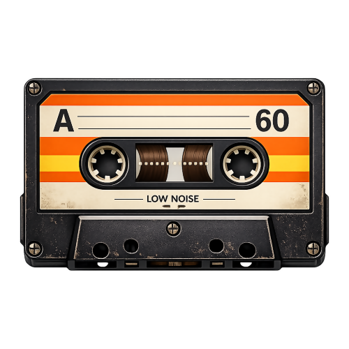 Pop Culture & Fandom - Classic Cassette Tape - T Shirt Design - Digital File Digital My Custom Designs 300 DPI PNG