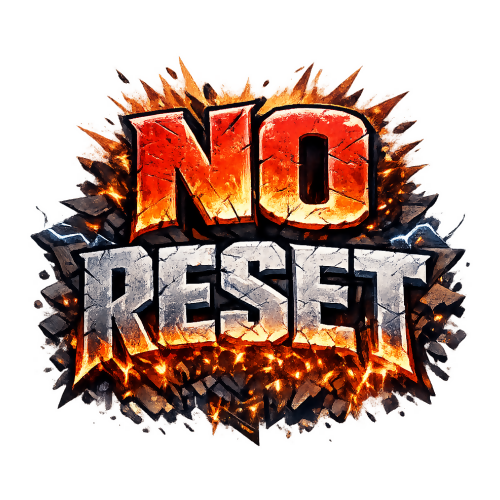 Pop Culture & Fandom - No Reset - T Shirt Design - Digital File Digital My Custom Designs 300 DPI PNG