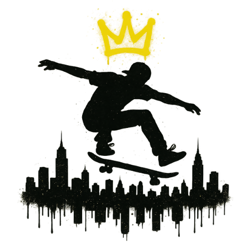 Pop Culture Fandom - Street King - T Shirt Design - Digital File Digital My Custom Designs 300 DPI PNG