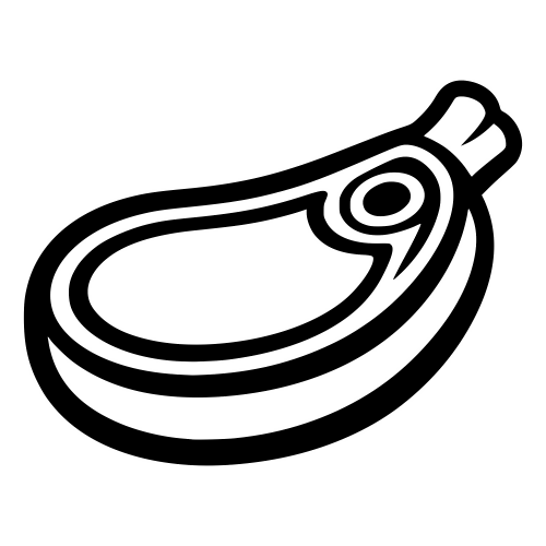 Pork Chop Illustration - Digital File - XCS Friendly Digital My Custom Designs PDF