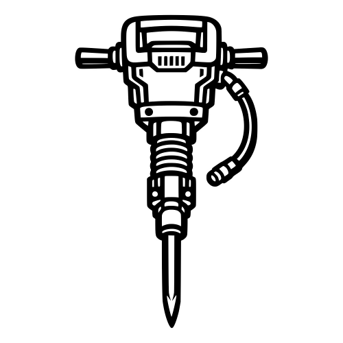 Portable Rock Breaker - Vector Graphics - Digital File Digital My Custom Designs PDF