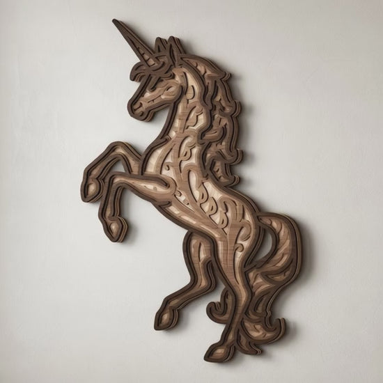 Unicorn - Layered Line Designs - Digital File Digital My Custom Designs