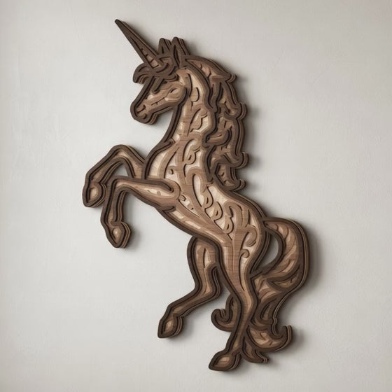 Unicorn - Layered Line Designs - Digital File Digital My Custom Designs