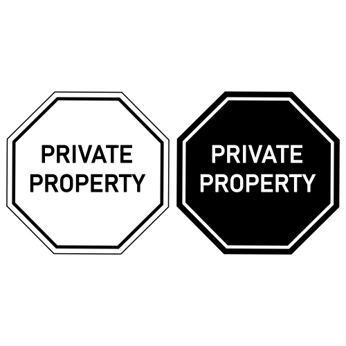 Private Property Sign - Digital File - XCS Friendly Digital My Custom Designs PDF