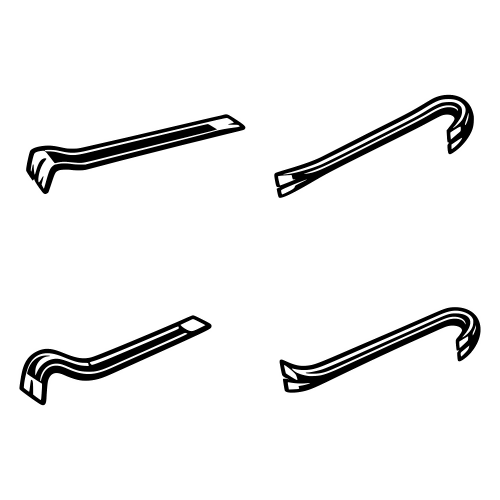 Pry Bars - Vector Graphics - Digital File Digital My Custom Designs PDF