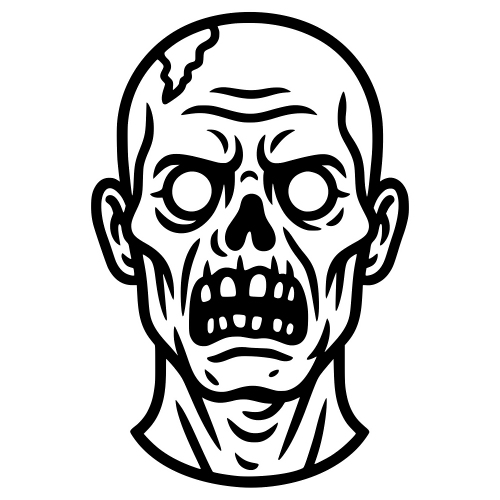 Zombie Head - Digital File - XCS Friendly Digital My Custom Designs PDF