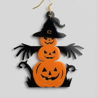 Pumpkin Scarecrow Design - Keychain / Earrings - Digital File - SVG - Digital