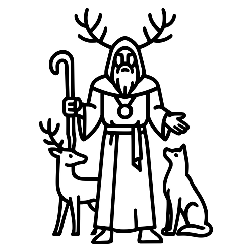 Druid with Animals - Digital File - XCS Friendly Digital My Custom Designs PDF