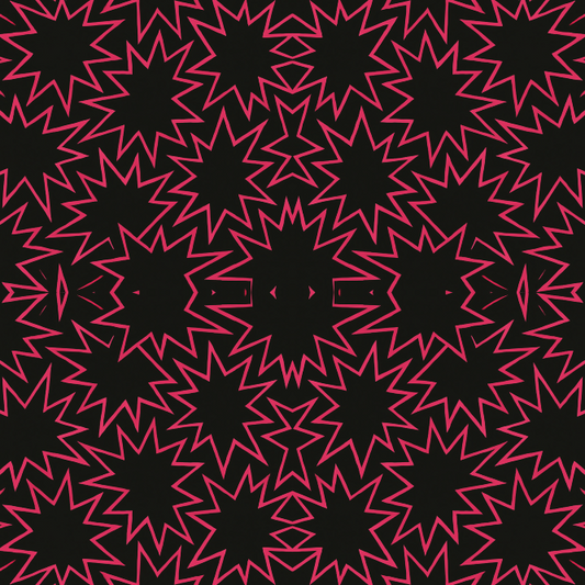 Geometric Abstract - Black and Neon Pink Pop-art Pattern - Digital File Digital My Custom Designs PDF