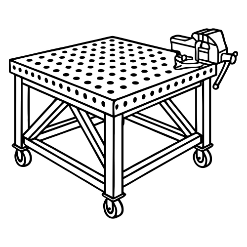 Welding Table Outline - Digital File - XCS Friendly Digital My Custom Designs PDF