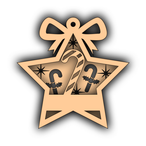 Christmas Candy Cane with Name plate - Ornament - Digital File Digital My Custom Designs SVG