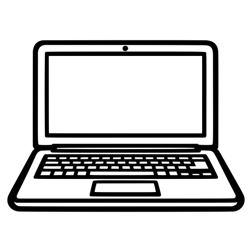 Laptop Outline - Vector Graphics - Digital File Digital My Custom Designs PDF