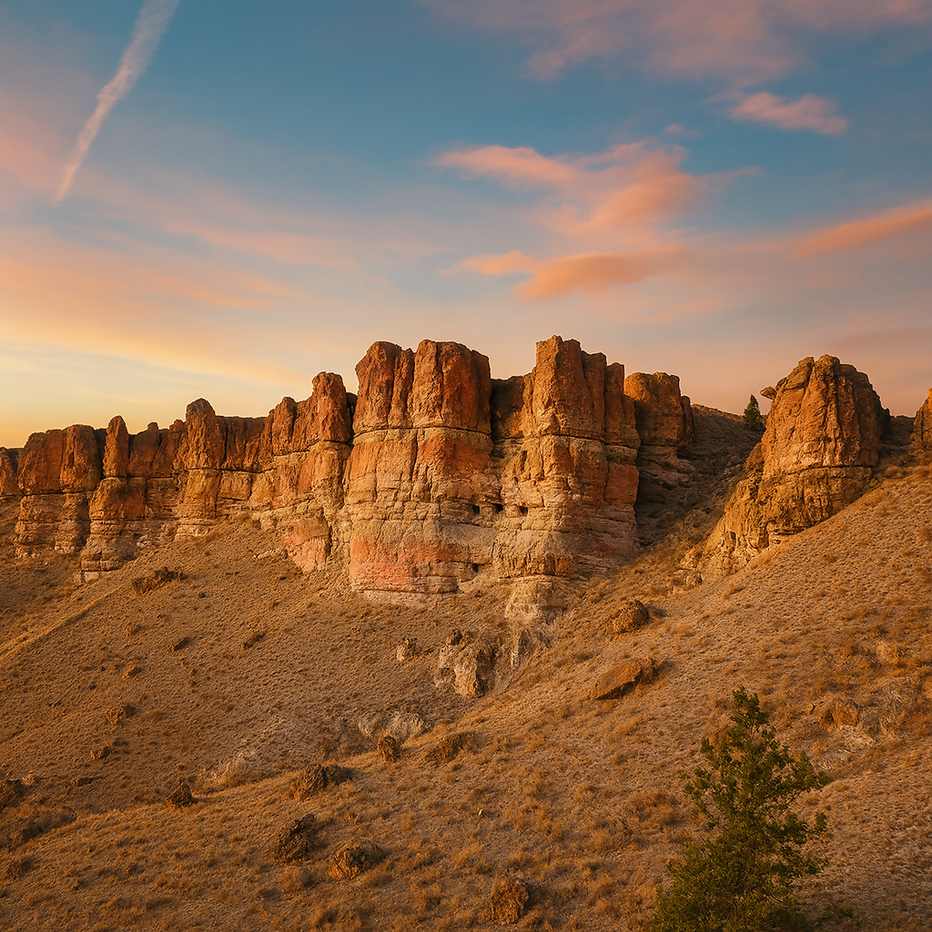 Clarno Palisades - Clarno Unit of the John Day Fossil Beds National Monument - Oregon United States - Rendered - Digital File Digital My Custom Designs PDF