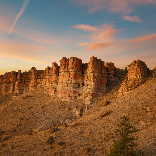 Clarno Palisades - Clarno Unit of the John Day Fossil Beds National Monument - Oregon United States - Rendered - Digital File Digital My Custom Designs PDF