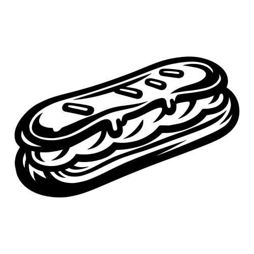 Eclair Pastry - Vector Graphics - Digital File