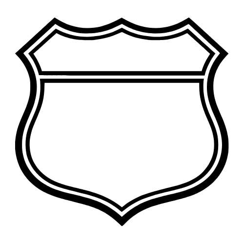 Route-Style Badge without Numbers Outline - Vector Graphics - Digital File Digital My Custom Designs PDF