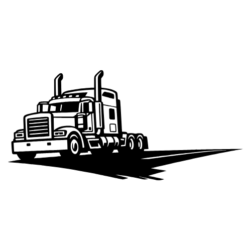 Truck Shadow Stretching Long on Road Design - Vector Graphics - Digital File Digital My Custom Designs PDF