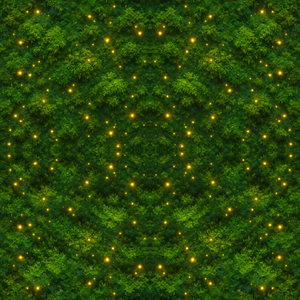 Nature and Landscape - Vibrant Moss Textures With Glowing Firefly Lights - Pattern - Digital File