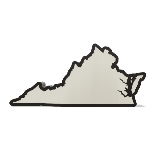 Virginia - United States - 3D Print File - Digital File Digital My Custom Designs