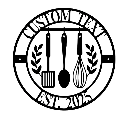 Custom Text Kitchen Utensils - Metal Sign - Home Decor - Digital File Digital My Custom Designs ZIP File