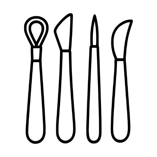 Toy Clay Tools Sketch - Digital File - XCS Friendly Tumbler My Custom Designs PNG