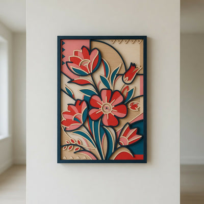 Flowers 3 - Layered Line Designs - Nature - Digital File Digital My Custom Designs