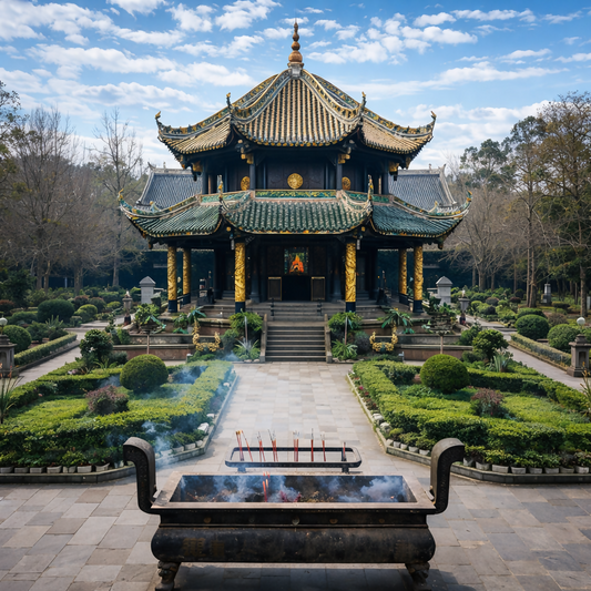 Qingyang Palace - Chengdu China - Asia - Rendered - Digital File Digital My Custom Designs PDF