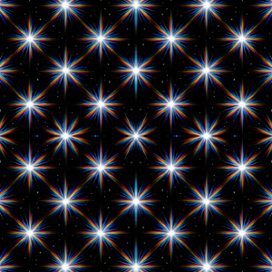 Space and Cosmic - Starburst Supernovas With Rainbow Shockwaves - Pattern - Digital file