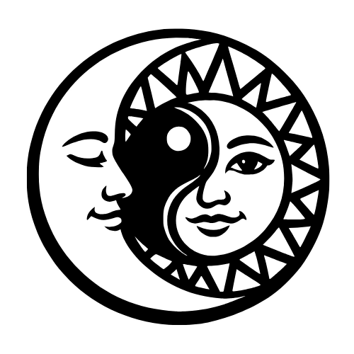 Sun and Moon Balance - Vector Graphics - Digital File Digital My Custom Designs PDF