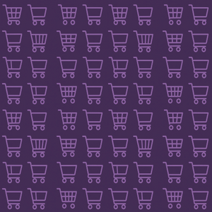 Technology and Digital - Virtual Shopping Cart Icons in Ultraviolet - Pattern - Digital File