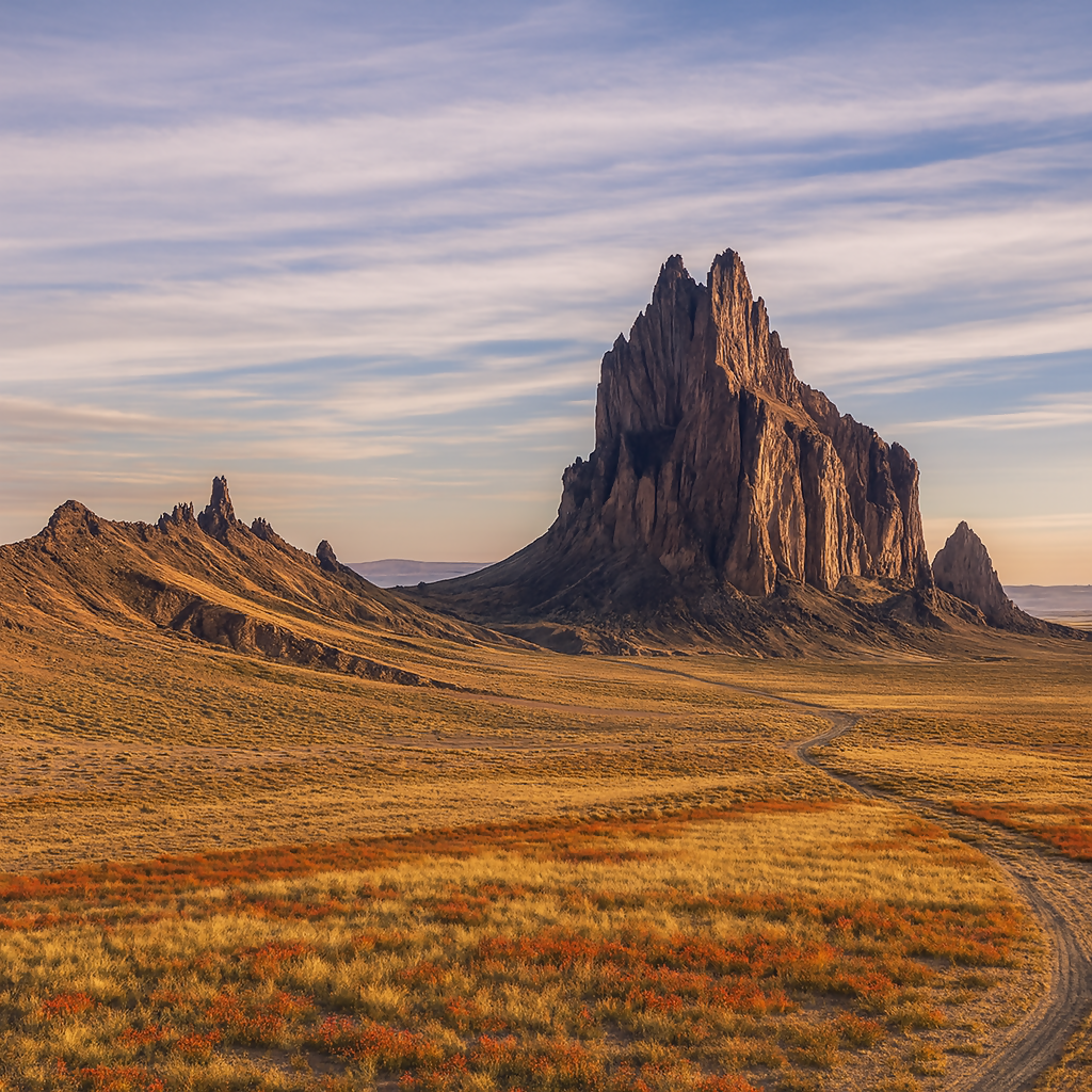 Shiprock (Tsé Bitʼaʼí) - New Mexico United States - Rendered - Digital File Digital My Custom Designs PDF