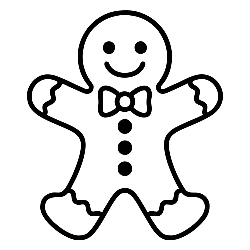 Gingerbread Man Outline - Digital File - XCS Friendly Digital My Custom Designs PDF
