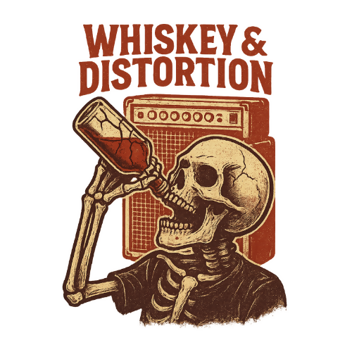 Urban Grunge Retro - Whiskey & Distortion - T Shirt Design - Digital file Digital My Custom Designs 300 DPI PNG