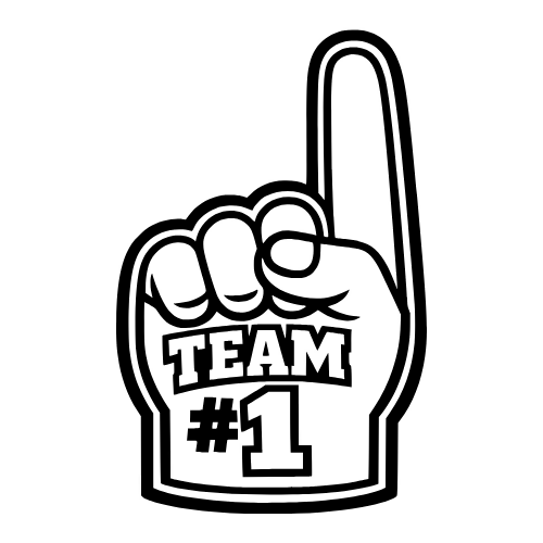 Team Foam Finger Design - Vector Graphics - Digital File