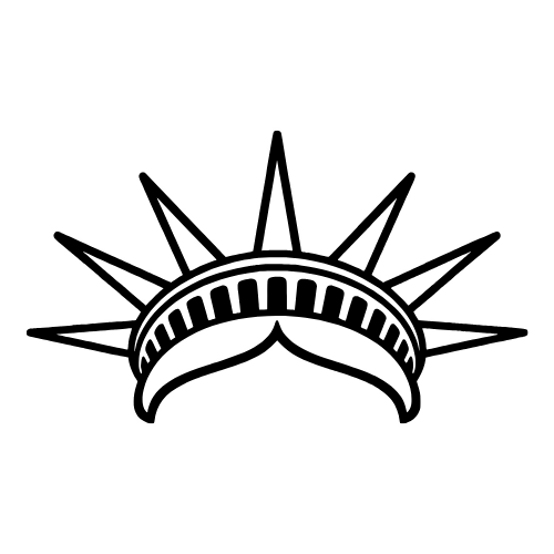 Liberty Crown Outline - Vector Graphics - Digital File Digital My Custom Designs PDF