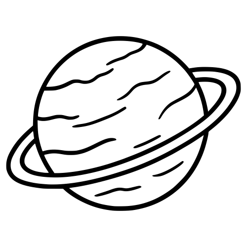 Uranus Outline Sketch - Rendered - Digital File Digital My Custom Designs PDF